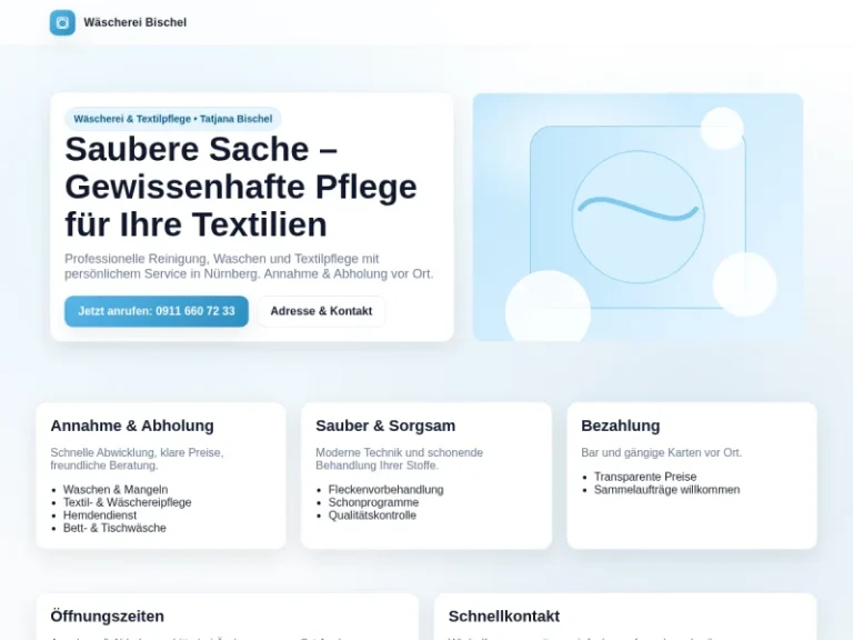 Wäscherei und Textilpflege Tatjana Bischel - Wäscherei in Nürnberg