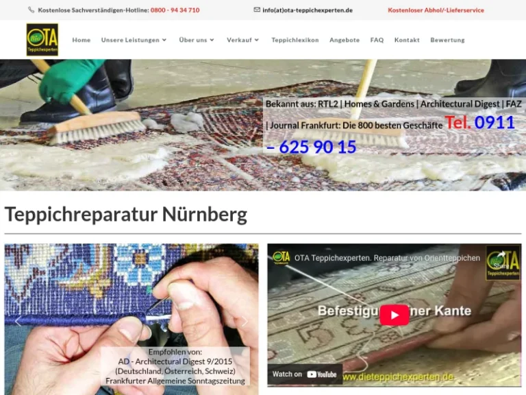 OTA Teppichexperten - Teppichreinigung in Nürnberg