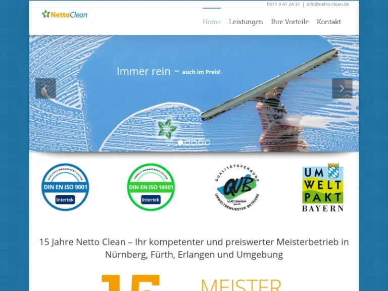 Netto Clean Gebäudereinigung - Fensterreinigungsdienst in Nürnberg