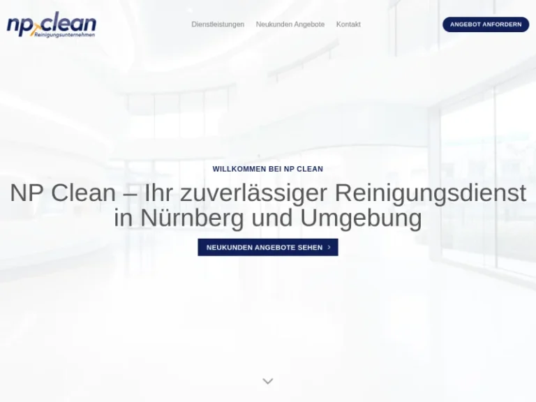 NP Clean Gebäudereinigung, die glänzt - ChemischeReinigung in Nürnberg