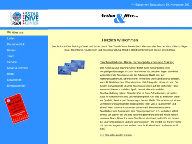 Action & Dive - Geschäft für Tauchzubehör in Nürnberg