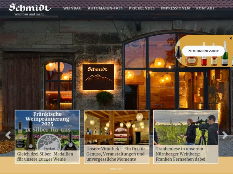 Weinbau Peter Schmidt - Weinhandlung in Nürnberg