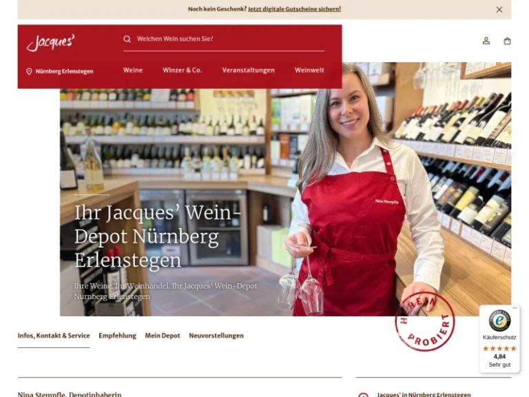 Jacques’ Wein-Depot Nürnberg-Erlenstegen - Delikatessengeschäft in Nürnberg