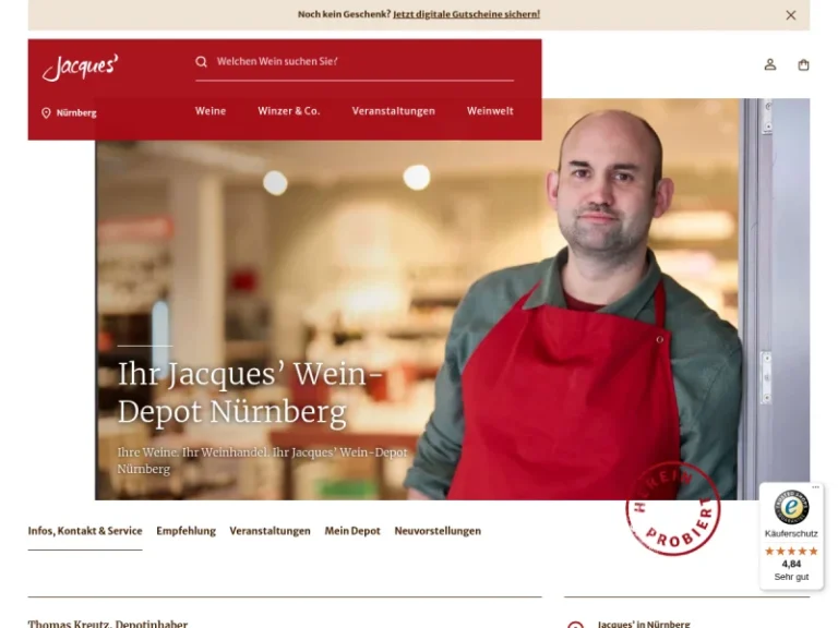 Jacques’ Wein-Depot Nürnberg - Delikatessengeschäft in Nürnberg
