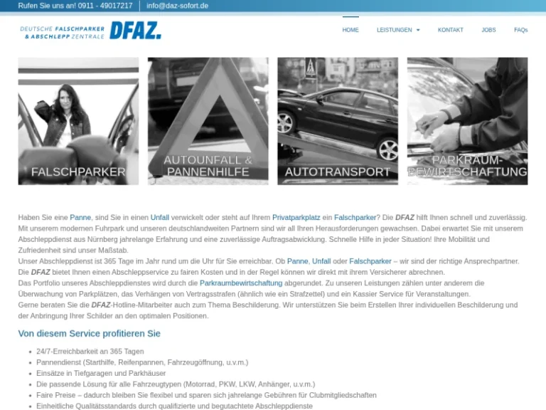 DFAZ Deutsche Falschparker & Abschlepp Zentrale - Abschleppdienst in Nürnberg