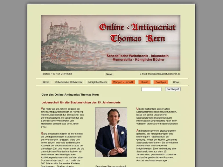 ONLINE – ANTIQUARIAT THOMAS KERN - Antiquitätengeschäft in Nürnberg