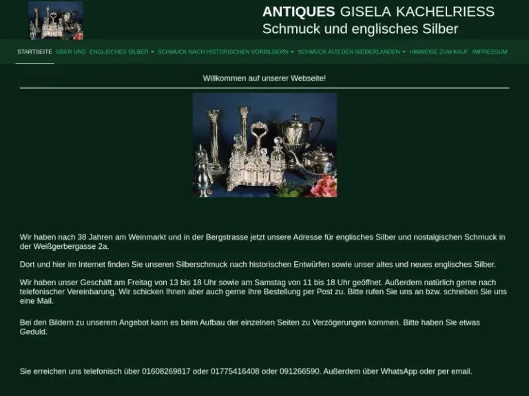 Gisela Kachelrieß – Englisches Silber und Schmuck - Schmuckdesigner in Nürnberg