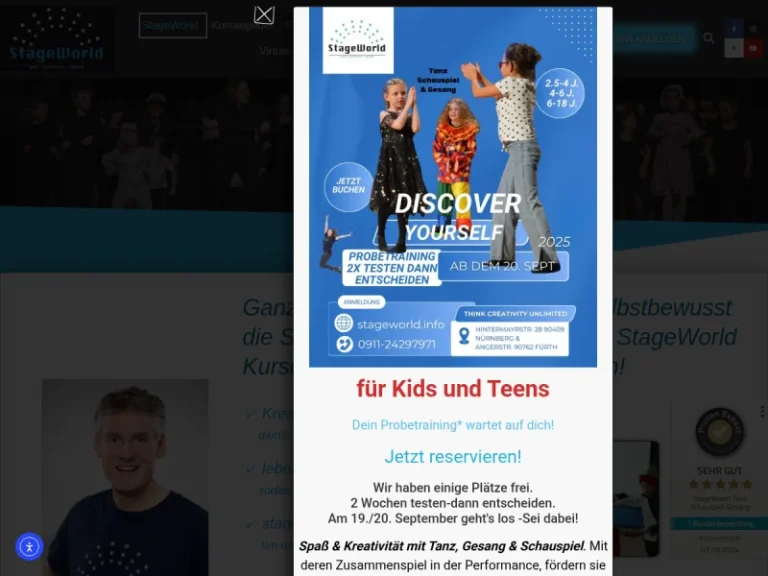 StageWorld – Tanz Schaupiel Gesang - Schauspielschule in Nürnberg
