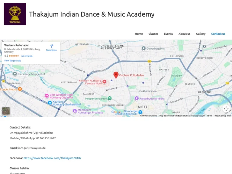 Thakajum Indian Dance & Music Academy - Musikschule in Nürnberg