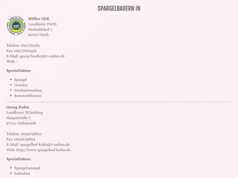 Heinz Lämmermann | Spargelhof - Landwirtschaftsbetrieb in Nürnberg