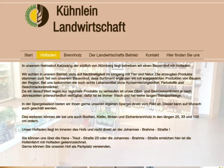 Hofladen/Bauernladen Kühnlein - Lebensmittelhändler in Nürnberg