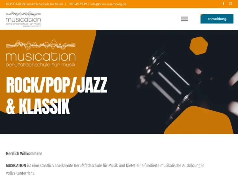MUSICATION Berufsfachschule für Musik - Hochschule in Nürnberg