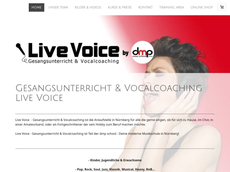 Live Voice – Gesangsunterricht & Vocalcoaching - Musiklehrer in Nürnberg