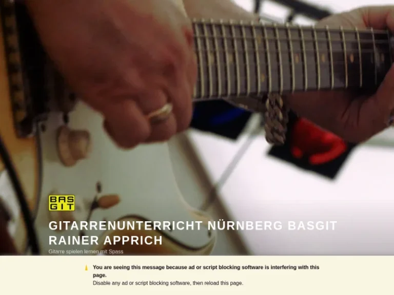 Gitarrenunterricht Rainer Apprich/BASGIT Nürnberg - Gitarrenlehrer in Nürnberg