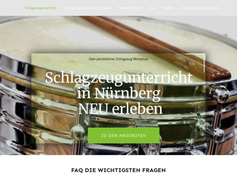 Schlagzeugunterricht in Nürnberg Wolfgang Fischer - Musikschule in Nürnberg