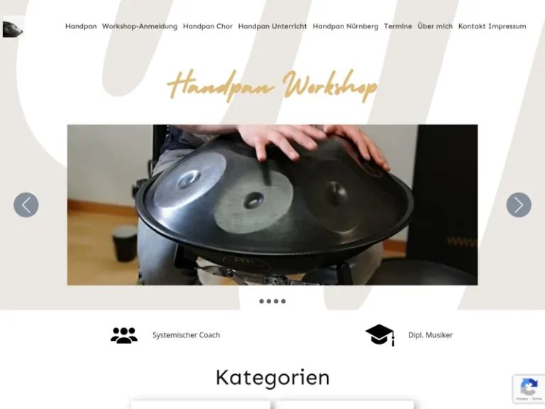Handpan Kurs – Wolfgang Fischer - Musikschule in Nürnberg