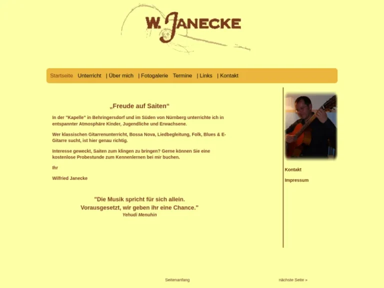 Gitarrenunterricht Janecke - Gitarrenlehrer in Nürnberg