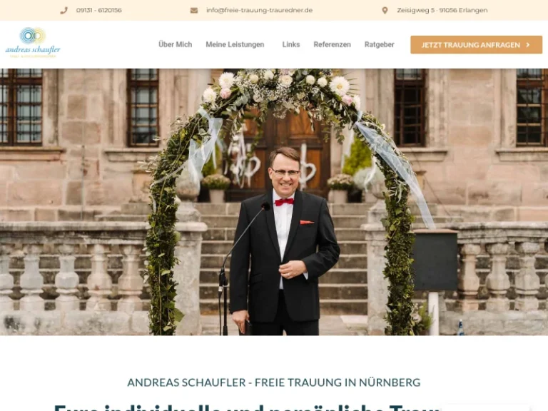 Andreas Schaufler | Freie Trauung und Kinderwillkommensfest Trauredner Nürnberg - Hochzeitsservice in Nürnberg