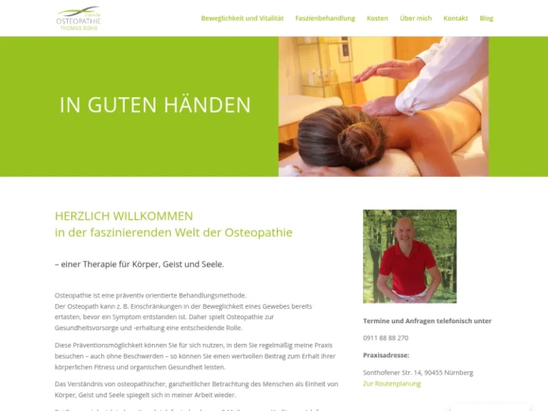 Praxis für Osteopathie Thomas Bohn - Osteopath in Nürnberg