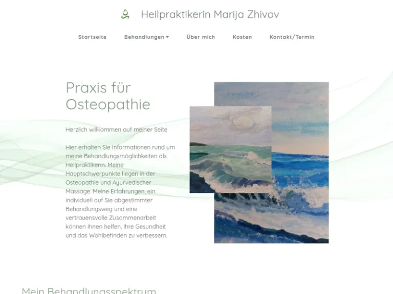 Praxis für Osteopathie I Marija Zhivov - Masseur in Nürnberg