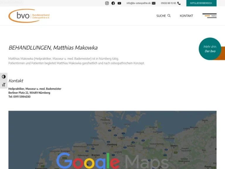 Osteopathie Makowka - Alternativmediziner in Nürnberg