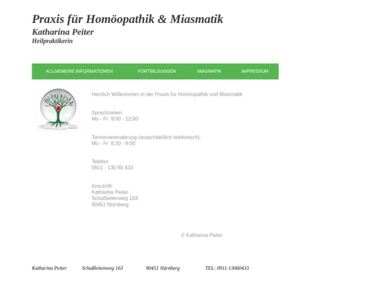 Klassische Homöopathie & Miasmatik, Katharina Peiter, Heilpraktikerin - Alternativmediziner in Nürnberg
