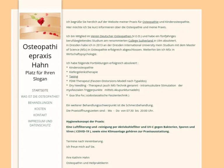 Praxis für Osteopathie und Kinderosteopathie Kathrin Hahn - Osteopath in Nürnberg