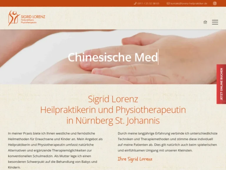 Sigrid Lorenz – Heilpraktikerin und Physiotherapeutin – TCM & Kinderbehandlung - Akupunkteur in Nürnberg