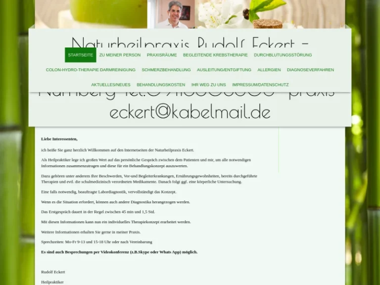 Naturheilpraxis Rudolf Eckert - Alternativmediziner in Nürnberg