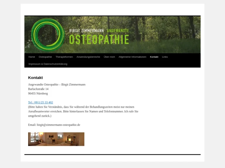 Angewandte Osteopathie – Birgit Zimmermann - Osteopath in Nürnberg