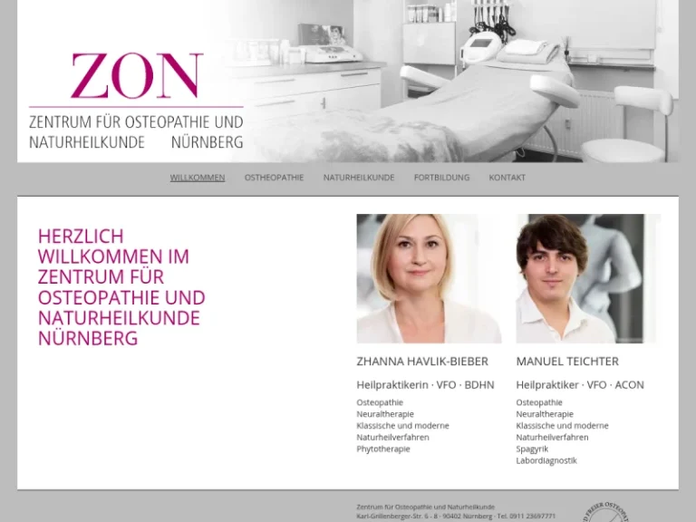 Zentrum für Osteopathie und Naturheilkunde Zhanna Hablik-Bieber und Manuel Teichter - Osteopath in Nürnberg