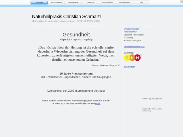 Christian Schmalzl Naturheilpraxis - Alternativmediziner in Nürnberg