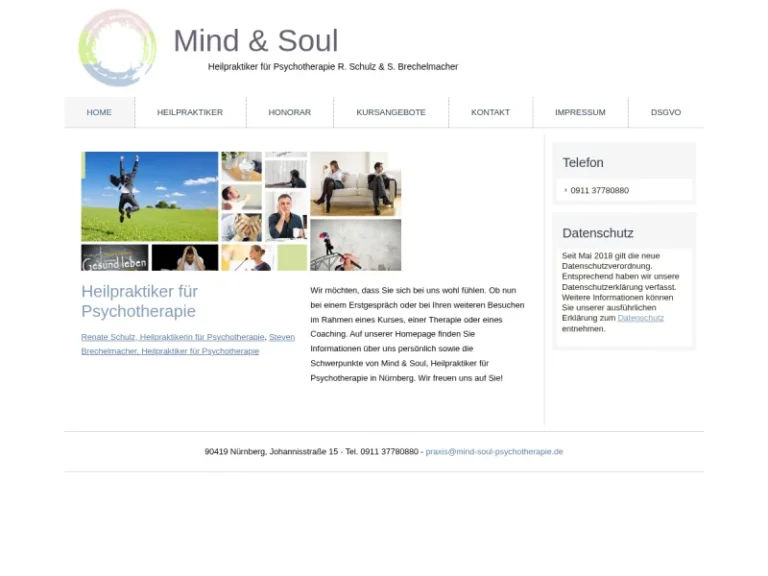 Mind & Soul Heilpraktiker für Psychotherapie (HPG) R. Schulz & S. Brechelmacher GbR - Alternativmediziner in Nürnberg