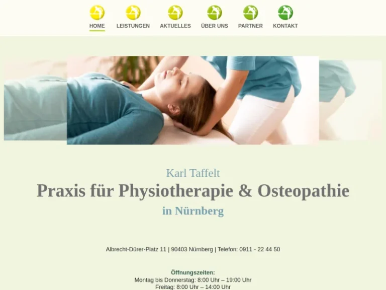 Praxis für Physiotherapie und Osteopathie Karl Taffelt - Alternativmediziner in Nürnberg