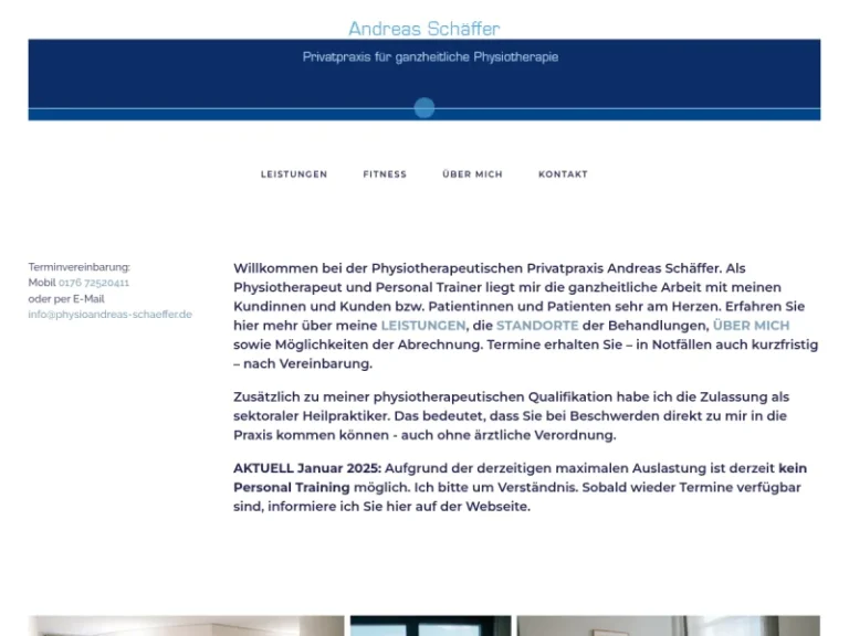 Privatpraxis für ganzheitliche Physiotherapie Andreas Schäffer - Physiotherapeut in Nürnberg