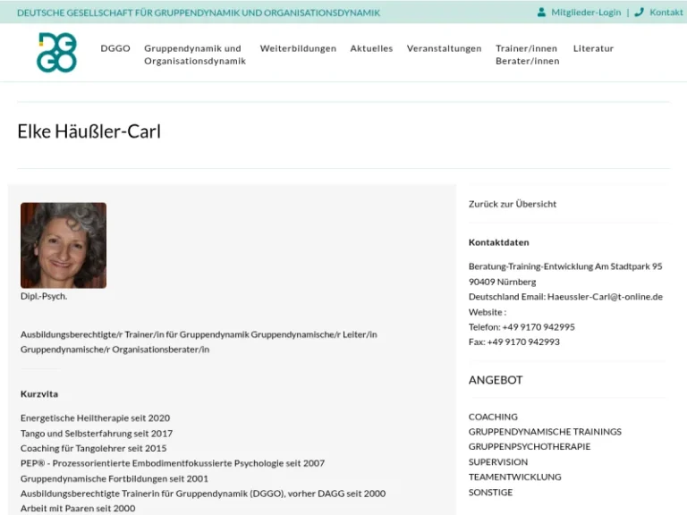 Psychologische Praxis Elke Häußler-Carl - Unternehmensberater in Nürnberg