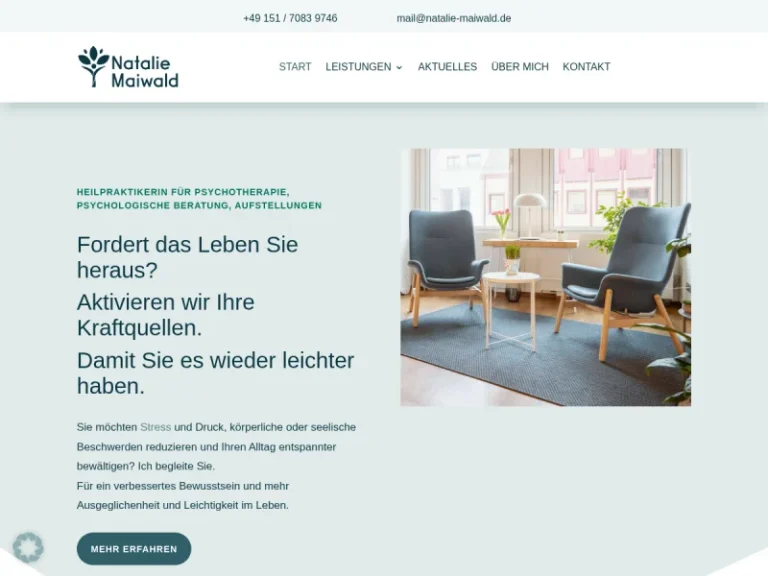 Privatpraxis Natalie Maiwald – Heilpraktikerin für Psychotherapie, psychologische Beratung, Coaching Nürnberg - CoachingCenter in Nürnberg