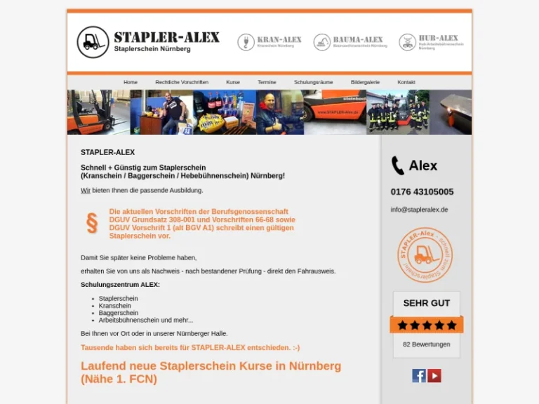 STAPLER-Alex – Staplerschein Nürnberg - Fahrschule in Nürnberg