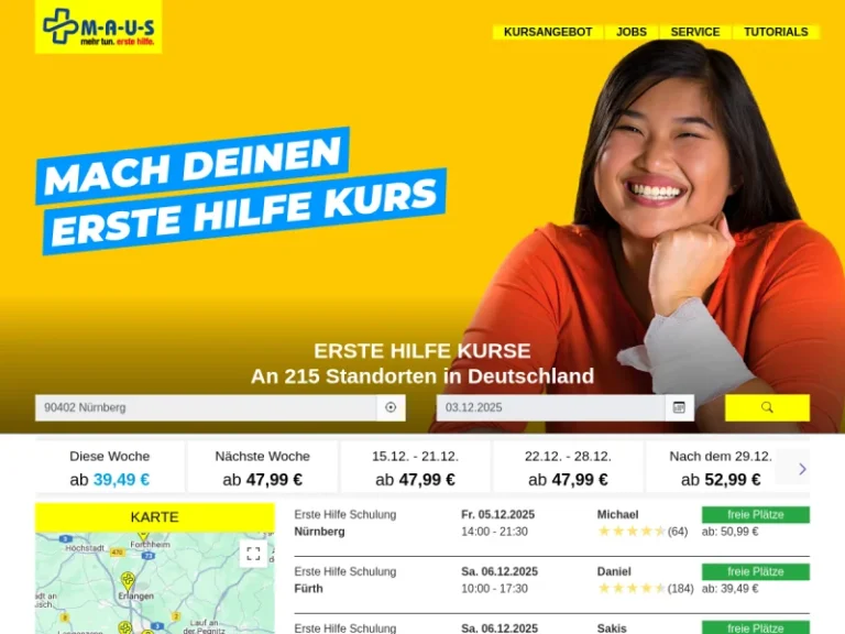 M-A-U-S Erste Hilfe Kurs – Nürnberg - Fahrschule in Nürnberg