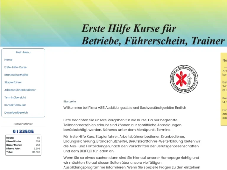 Staplerschein Nürnberg, ASE Ausbildungsstätte und Sachverständigenbüro Endlich - Bildungszentrum in Nürnberg