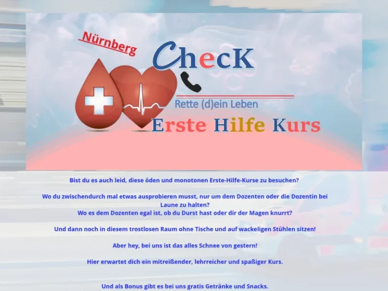 Check Erste Hilfe Kurse - Gesundheit und Sicherheit am Arbeitsplatz in Nürnberg