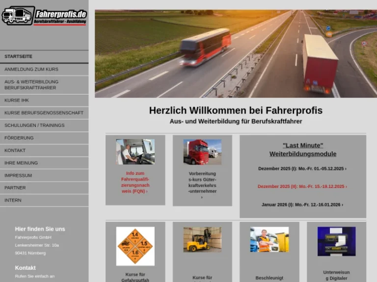 Fahrerprofis GmbH - Weiterbildungszentrum in Nürnberg