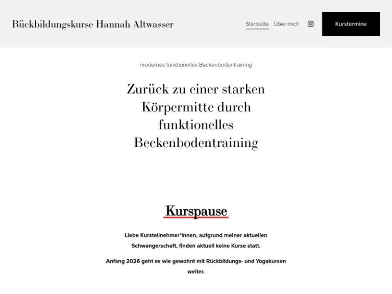 Hannah Altwasser Rückbildungs- und Yogakurse - Physiotherapeut in Nürnberg