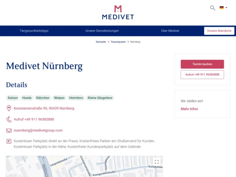 Medivet Tierarztpraxis Nürnberg - Apotheke für Tiermedikamente in Nürnberg