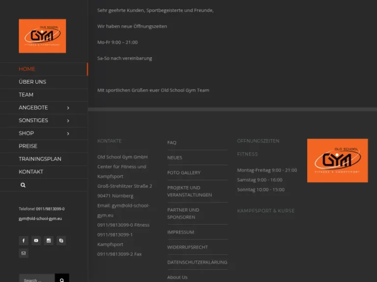 Old School Gym GmbH Fitness/Kampfsport/Kurse - Fitnessstudio in Nürnberg