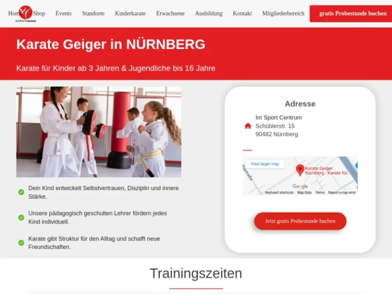 Karate Geiger Nürnberg – Karate für Kinder & Jugendliche - Fitnessraum in Nürnberg