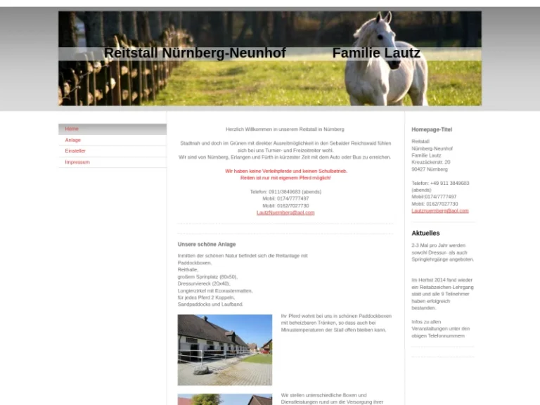 Reitstall Nürnberg Neunhof - Pferdepension in Nürnberg