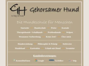 Hundeschule Gehorsamer Hund - Gutachter in Nürnberg