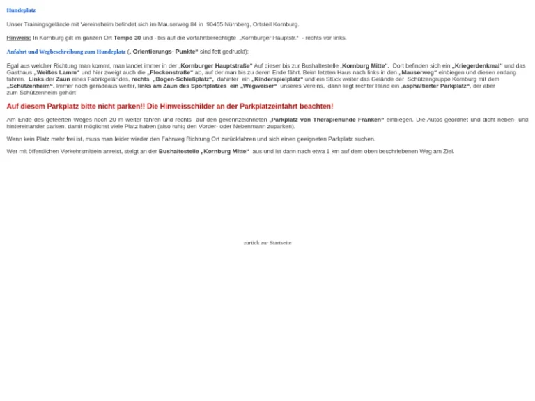 Therapiehunde Franken Hundeplatz - Hundeschule in Nürnberg