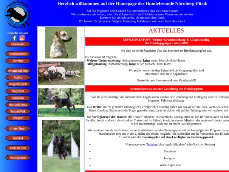 Hundefreunde Nürnberg-Fürth - Hundeschule in Nürnberg